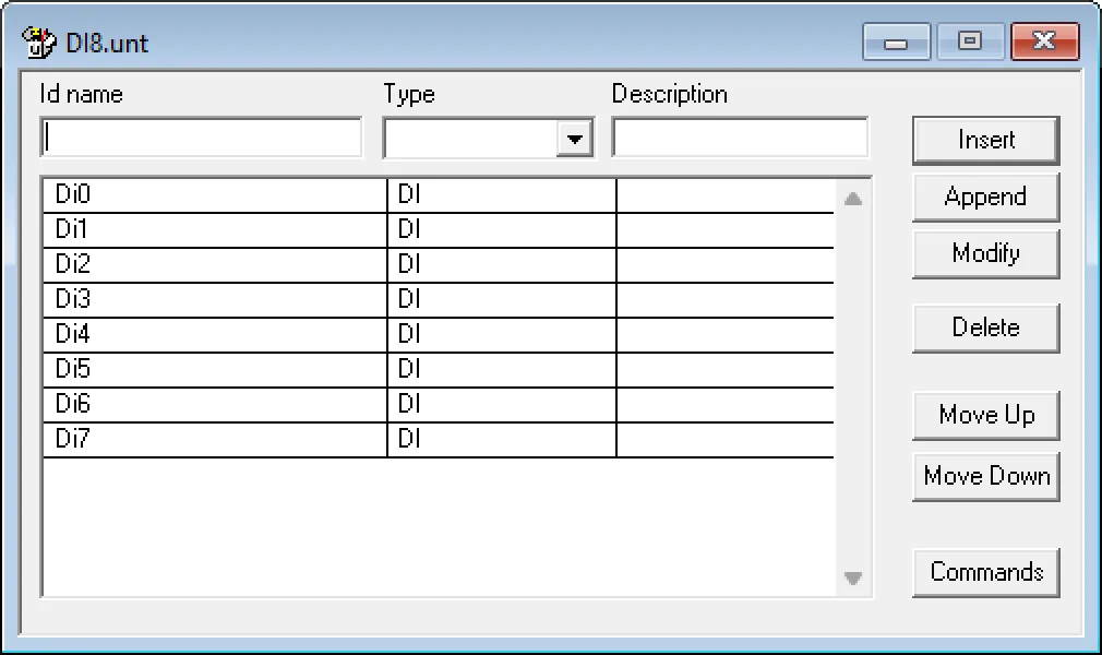 5_UNIT_DI8_specification_table